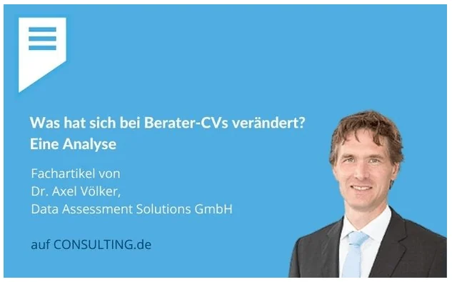Was hat sich bei Berater-CVs verändert?