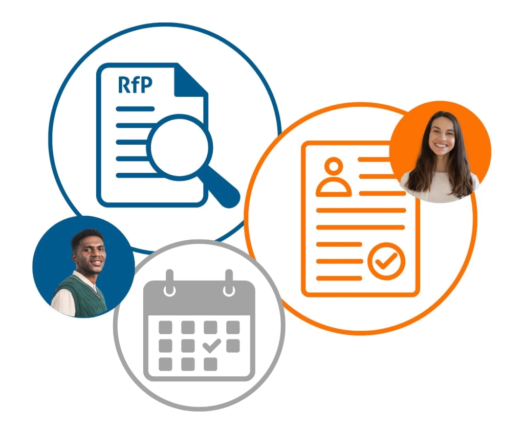 Illustration für Projekt- und Ressourcenmanagement